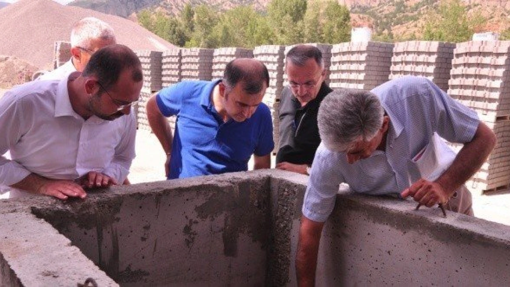 Tosya Belediyesinde beton kutu menfez üretimi