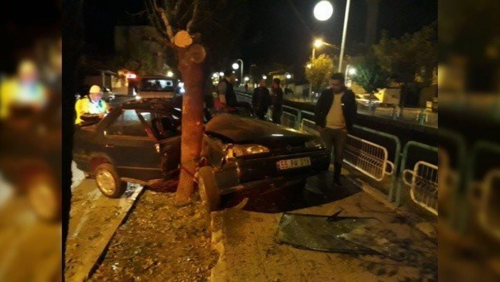 Otomobil ağaca çarptı: 1 ağır yaralı