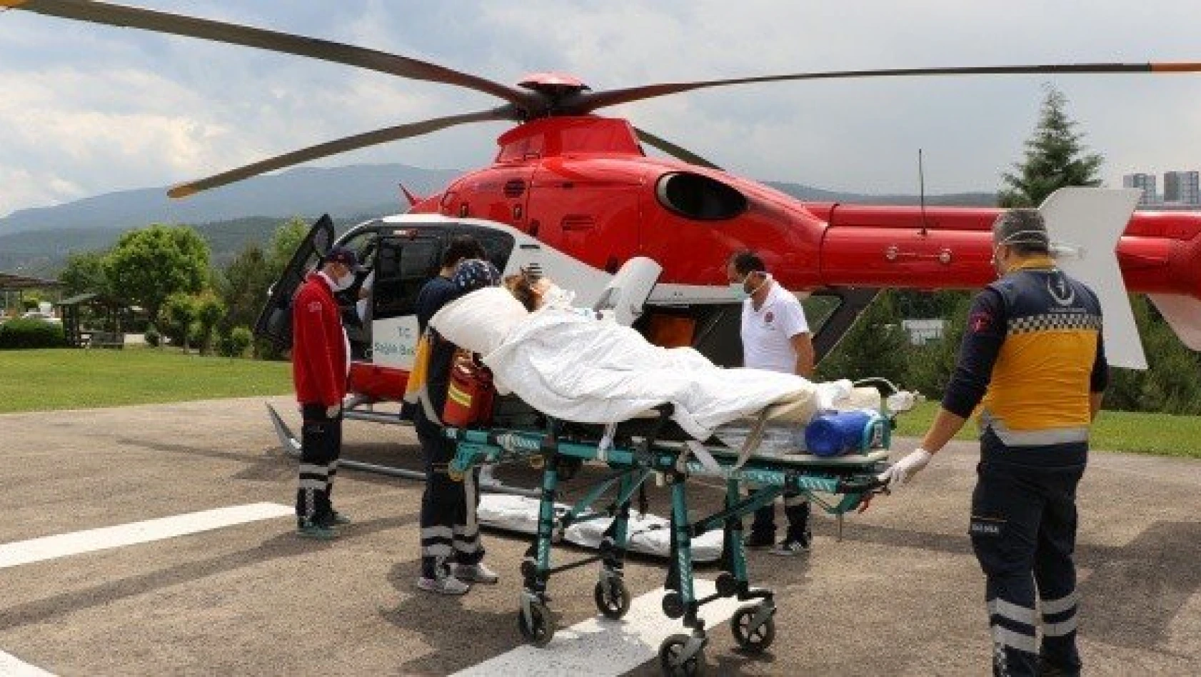 Ambulans helikopterle Ankara'ya sevk edildi
