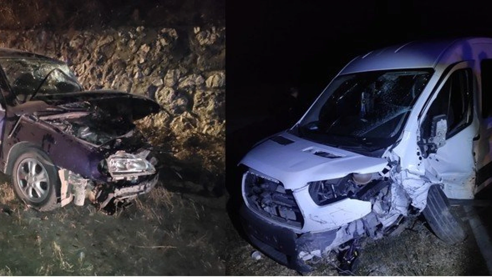 Kastamonu'da minibüs ile otomobil çarpıştığı kazada 10 kişi yaralandı