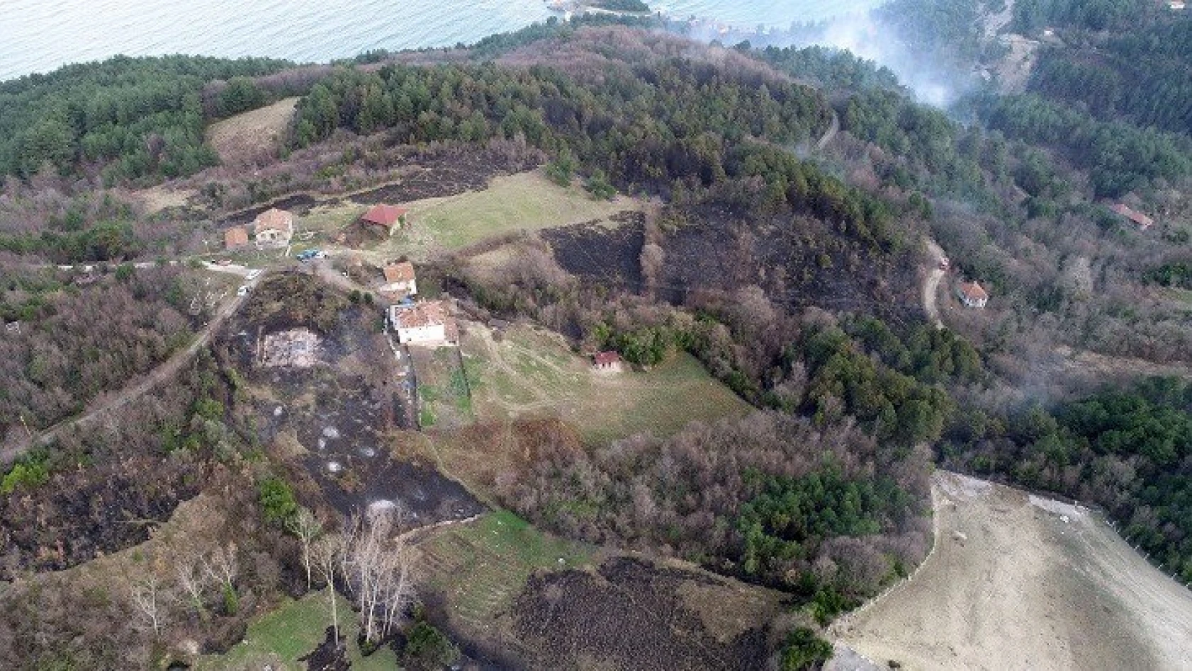 Abana'da etkili olan orman yangını kontrol altına alındı