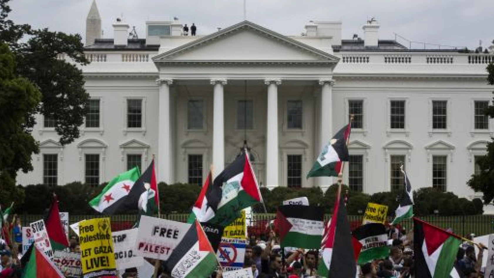 Beyaz Saray Önünde 20 Bin Kişilik İsrail Protestosu
