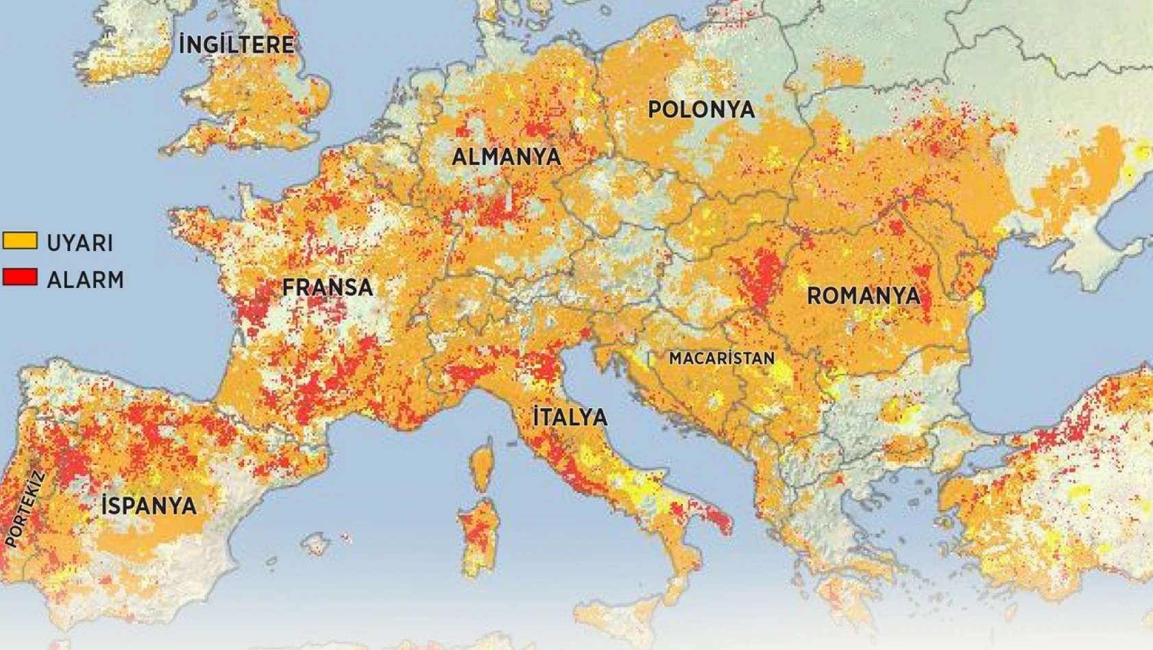 Çarpıcı biçimde kuraklık Avrupa'da etkisini gösteriyor