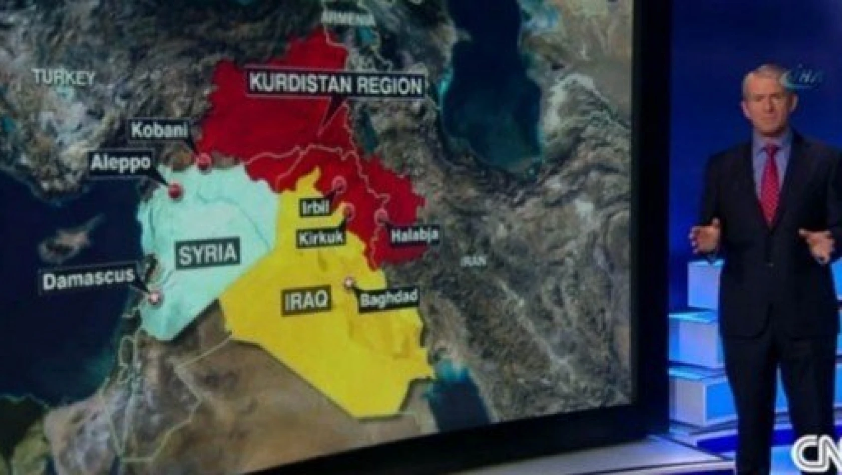 CNN International'ın Kürdistan Haritalı Haberi
