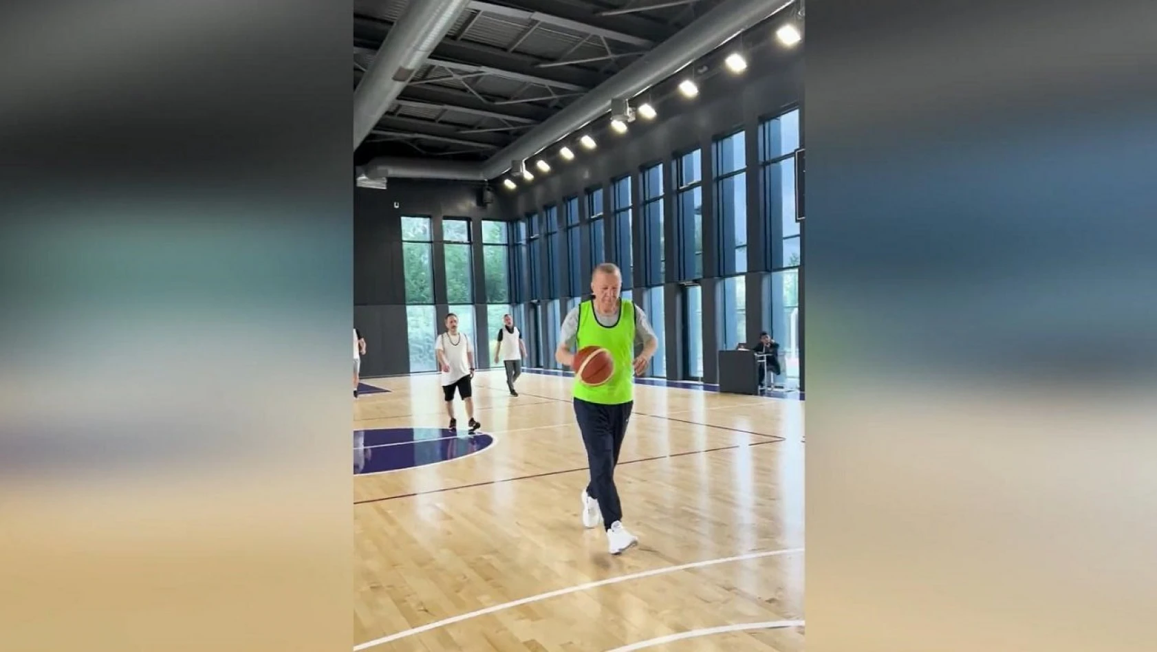 Erdoğan, basketbol oynadı