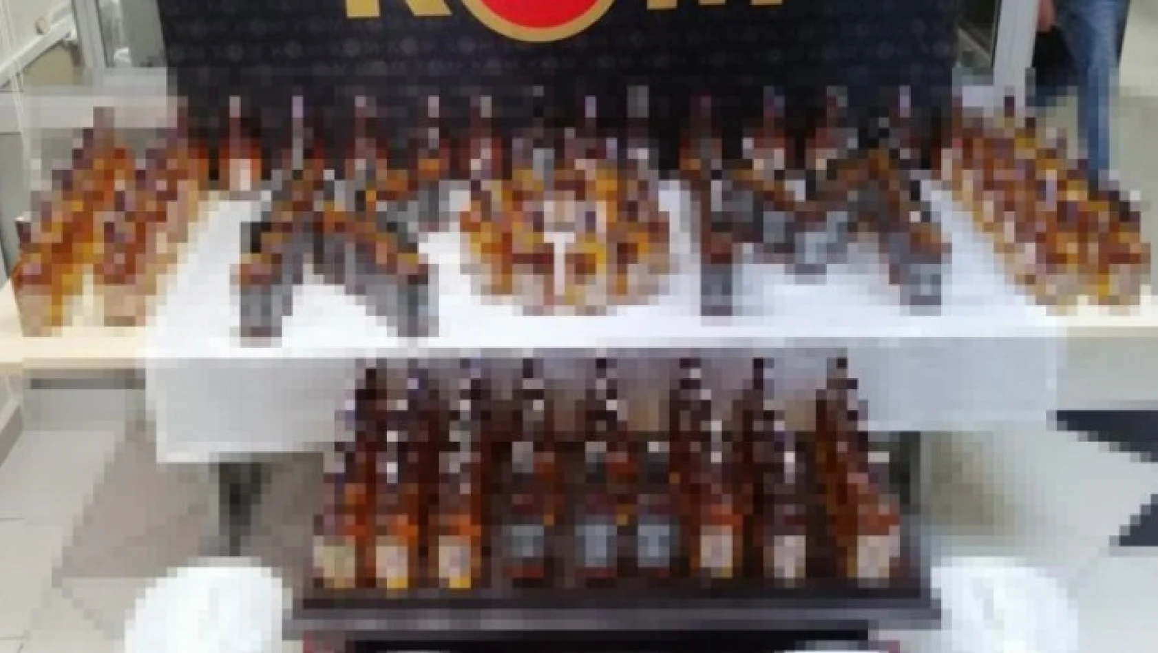 Kastamonu'da 133 şişe kaçak içki ele geçirildi