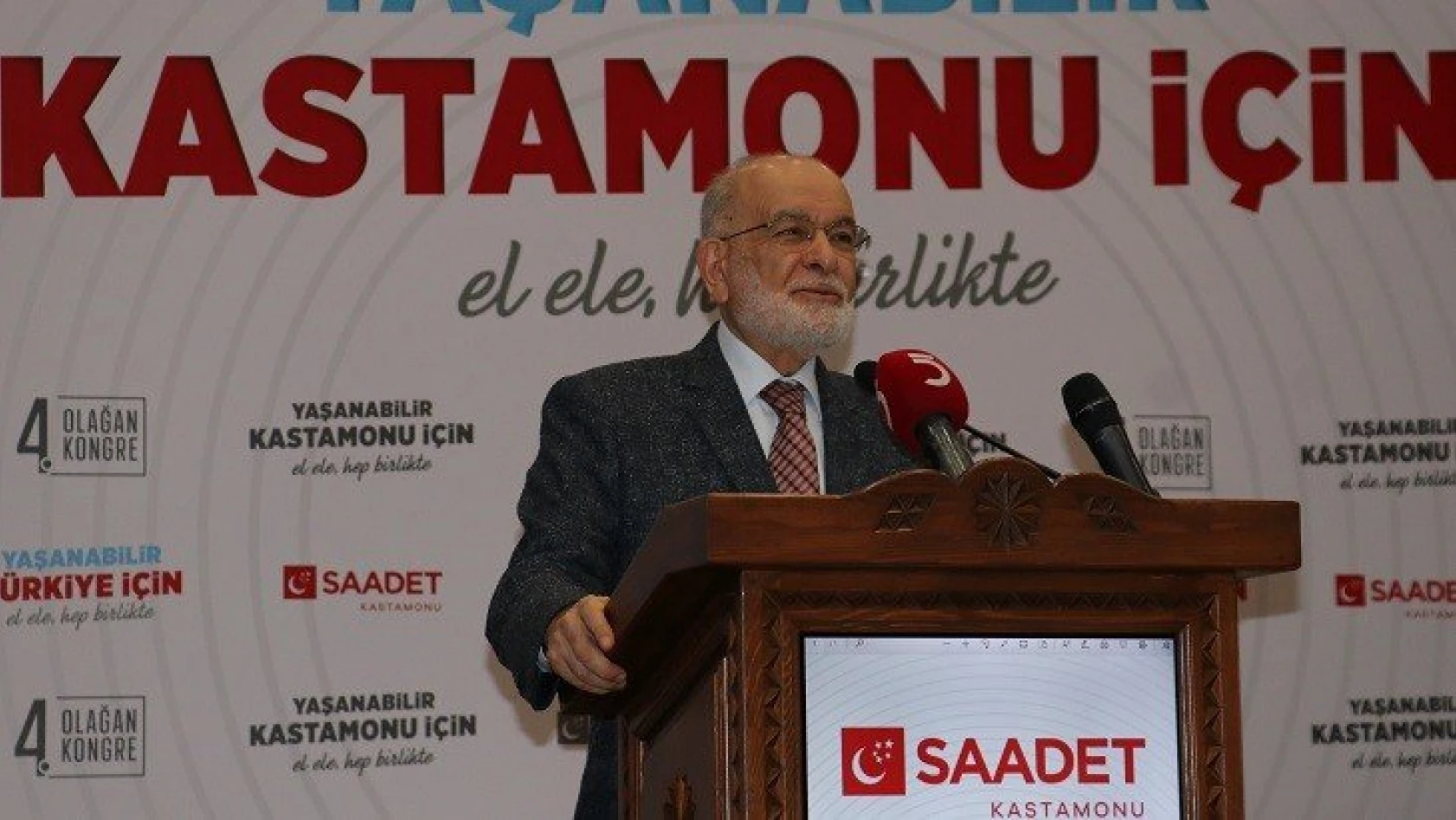 Saadet Partisi Genel Başkanı Karamollaoğlu Kastamonu'da konuştu