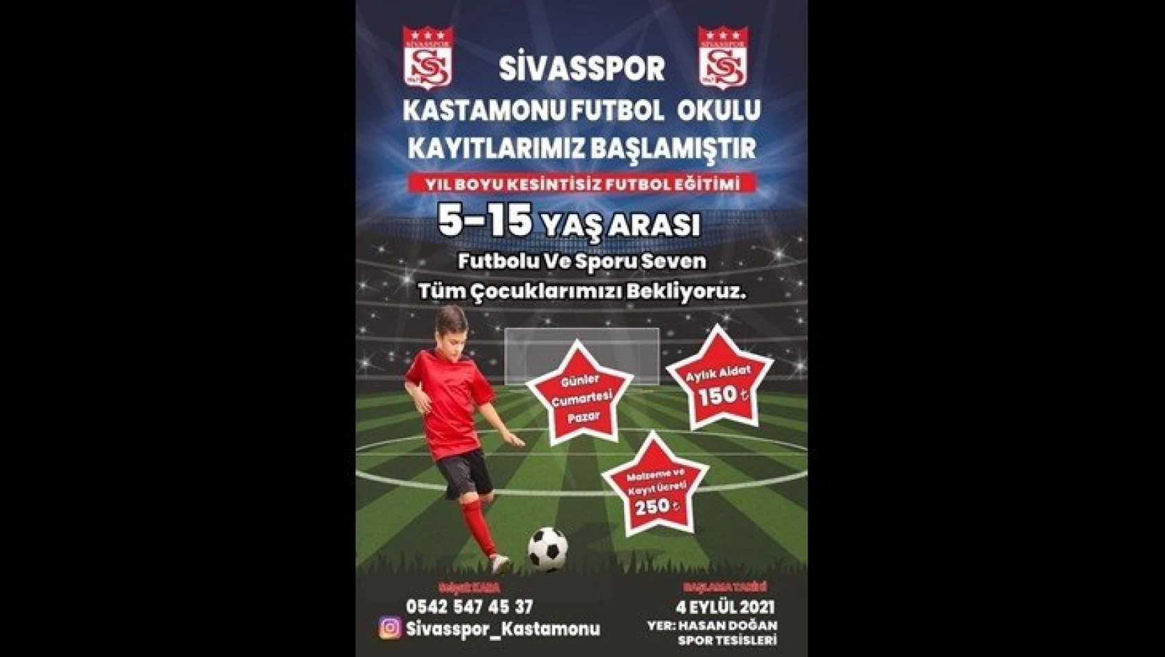 Sivasspor Futbol Okulu Kastamonu'da