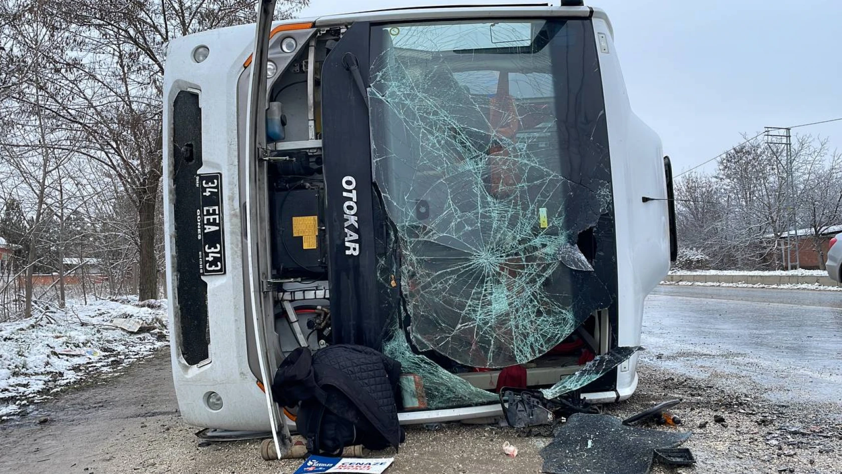 Taşköprü'de otobüs kazası! 13 yaralı