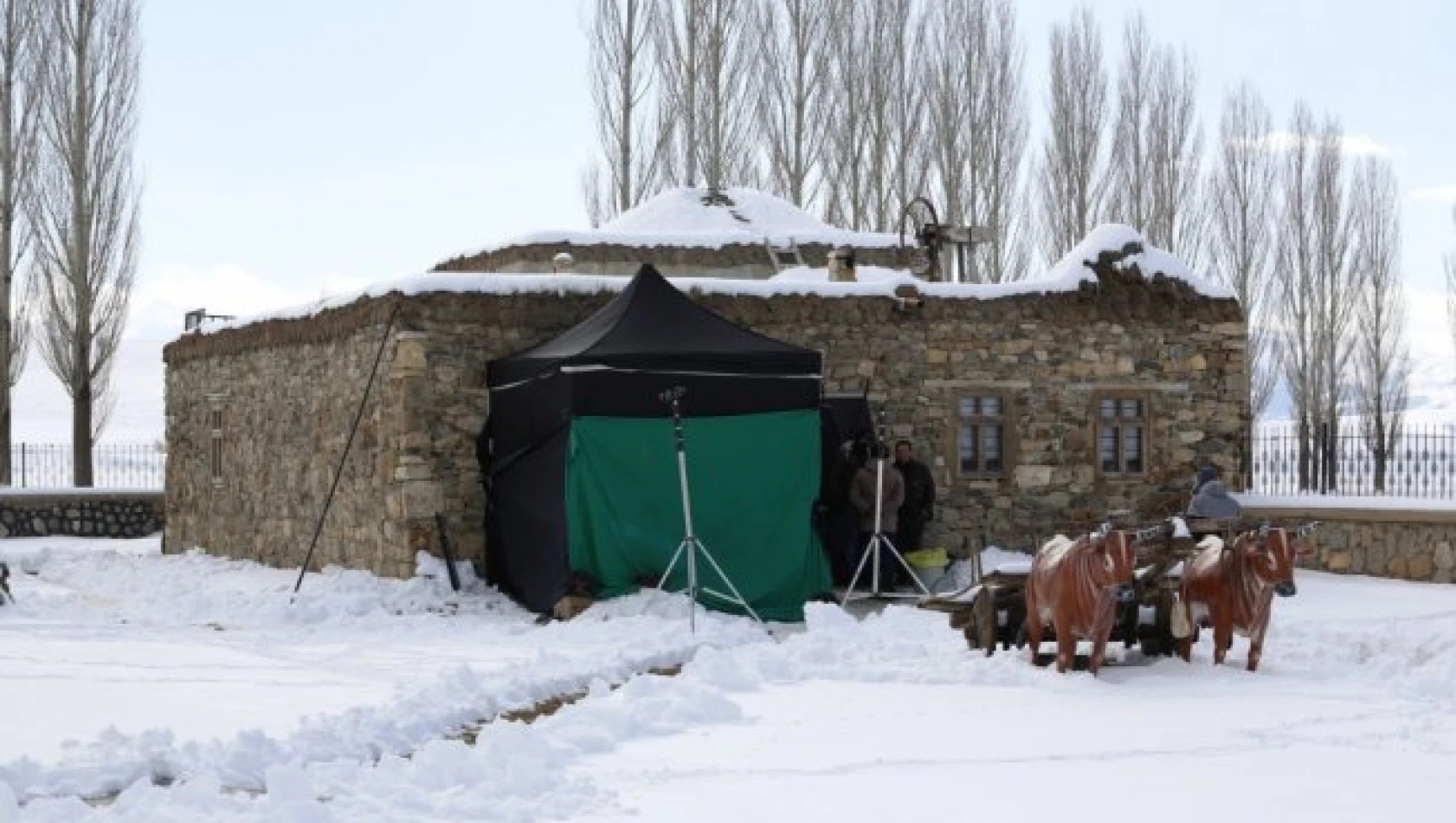 'Beyaz Hüzün' filminin ekibi Bayburt'ta çekim yaptı