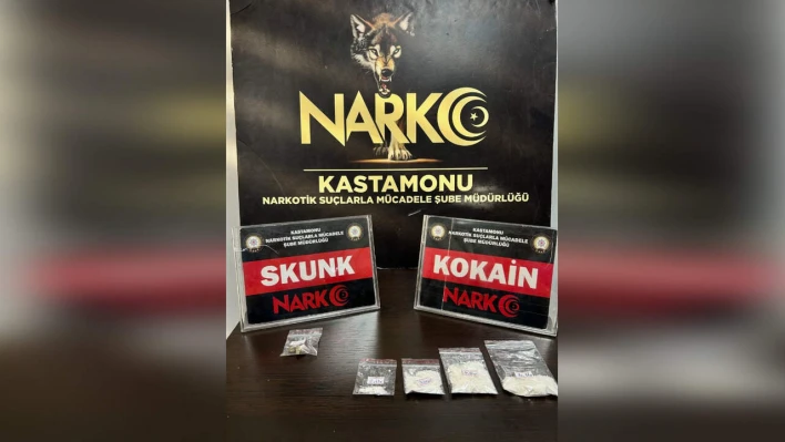 Kokain ve skunk maddesi ele geçirildi